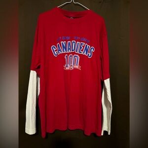 NHL Hockey Montreal Canadians Long Sleeve HABS Canadiens Size L
